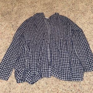 Oversized flannel with hood